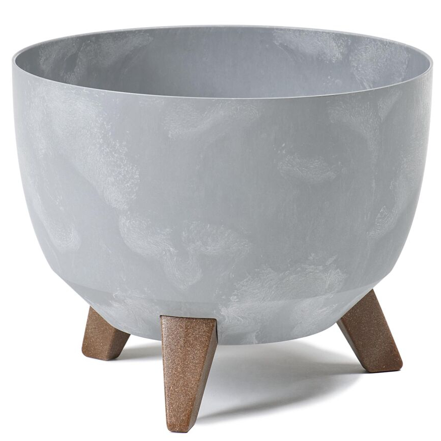 Вазон пластик ROMA 40х20,5 см круглий сірий бетон 21 л Lamela (9708819)