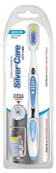Зубная щетка Silver Care One средней жесткости 1 шт.