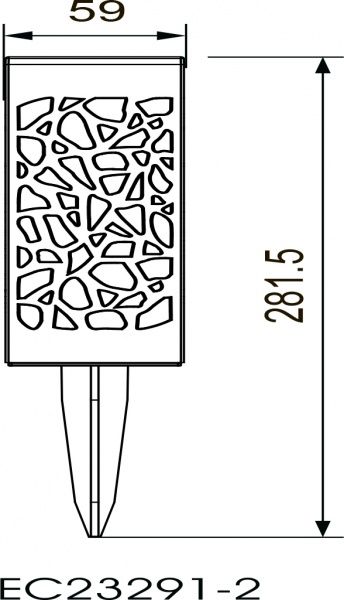 Світильник на сонячній батареї Expert ELE-SGL-EC23291 0,07 Вт IP44 чорний 