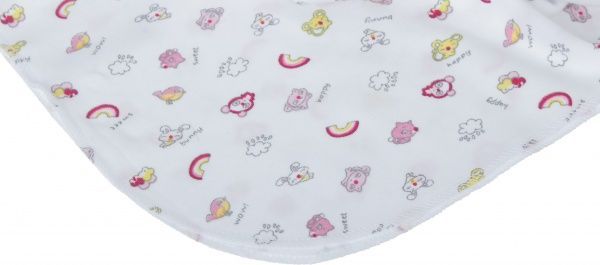 Простынь Фламинго 85х90 см белый с розовым 421-222-23 