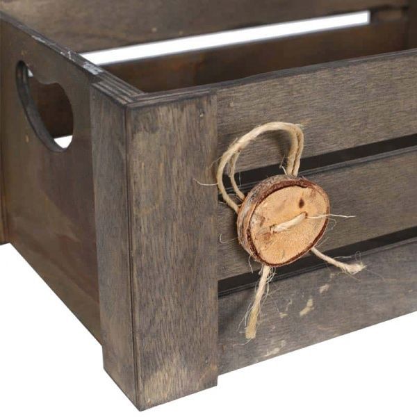 Коробка декоративна Пуговка 40х15х30 см, коричнева