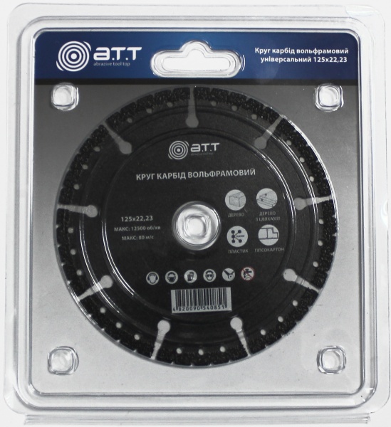 Диск алмазний відрізний A.T.T. 125x1,6x22,2 універсальний