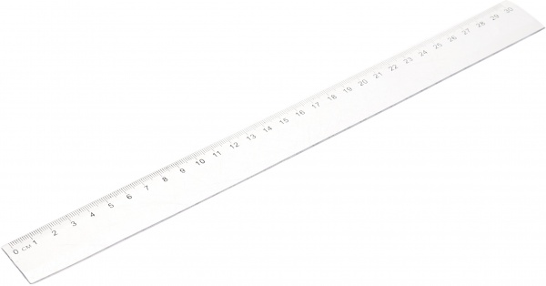 Линейка пластиковая 30 см прозрачная UP! (Underprice)