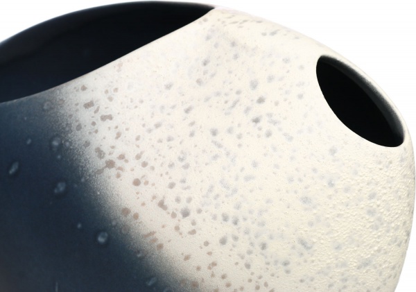 Ваза керамическая синяя/белая 24 см Bernardo