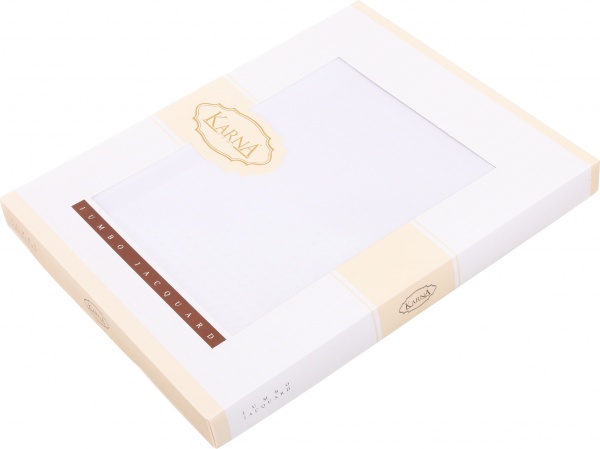 Скатерть Caramel прямоугольная 160x220 см белый Karna 