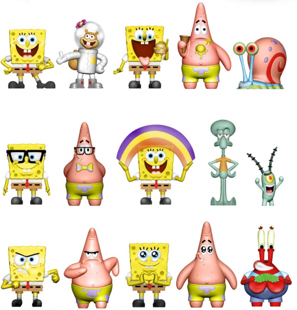 Ігрова фігурка-сюрприз SpongeBob Sponge Bob Губка Боб SB3D-2025