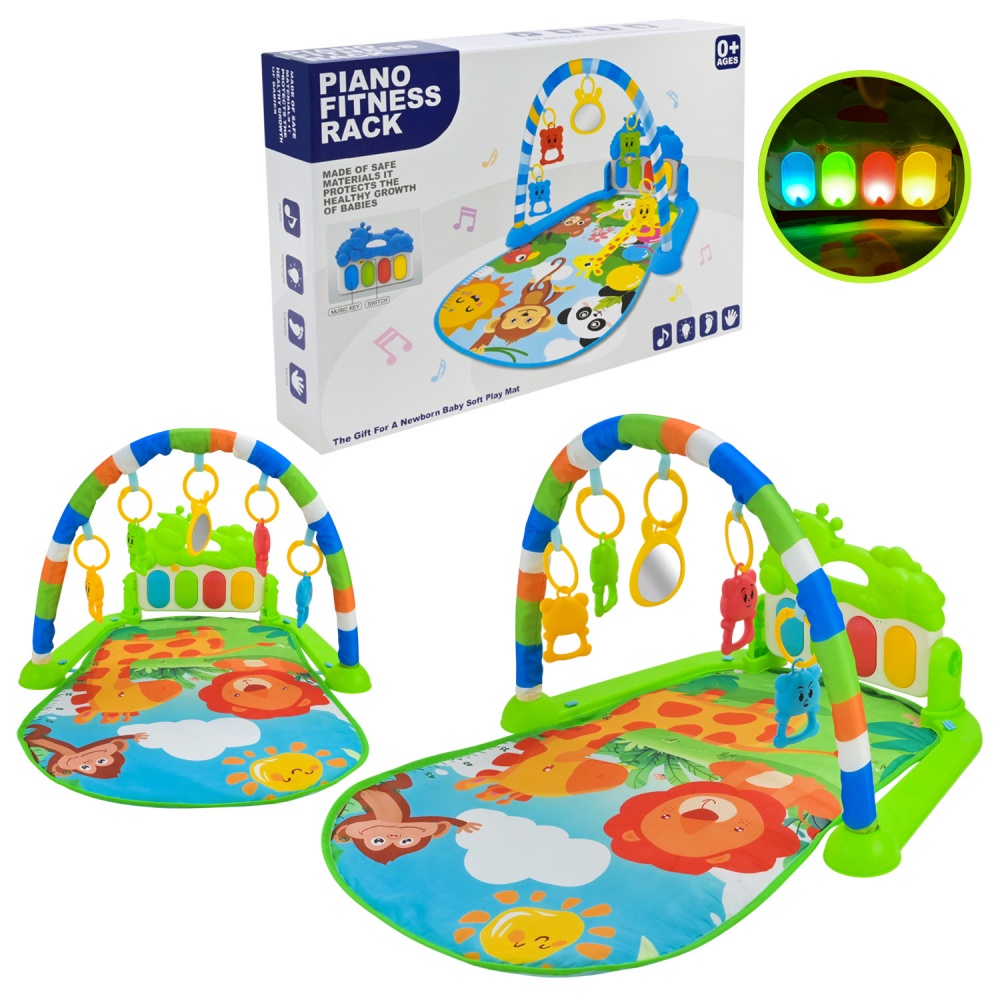 Игровой коврик Shantou с погремушками + музыкальная панель с большими клавишами YT610