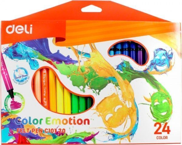Фломастери Color Emotion 24 шт. EС10120 Deli