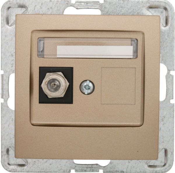 Розетка TV оконечная Ospel Impresja золотой