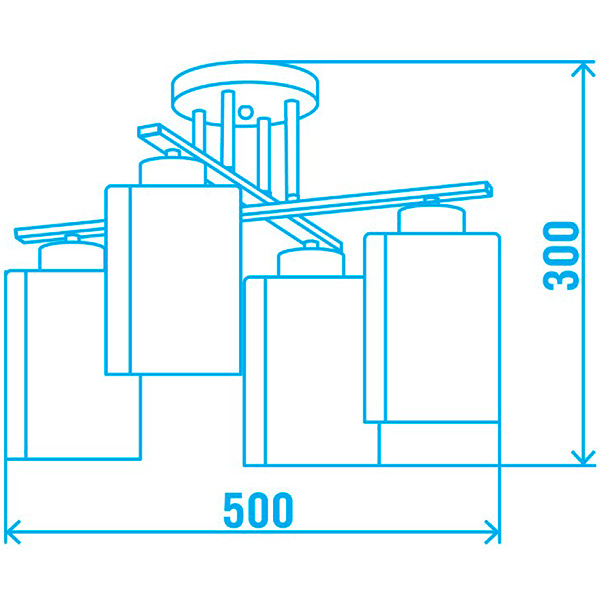 Люстра потолочная Victoria Lighting Nill/PL4 white 4x60 Вт E27 белый 