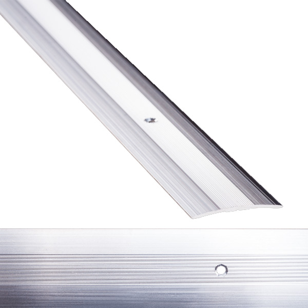 Порожек алюминиевый 1-А Лугалпроф профилированный с отверстиями 3х40x900 мм серебро