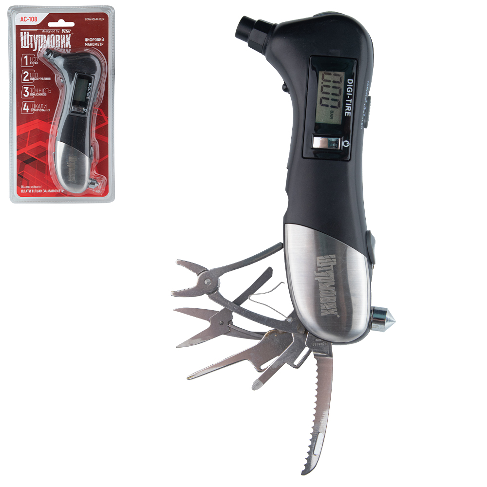 Манометр автомобільний Штурмовик AC-108