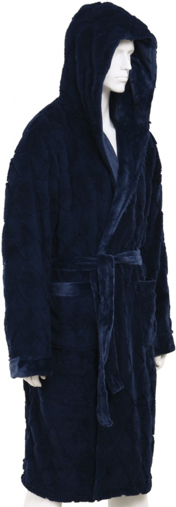 Халат мужской La Nuit с капюшоном Lyon р. 2XL синий