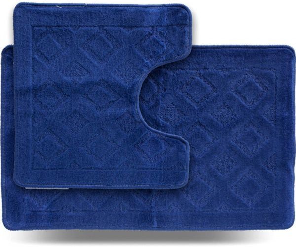 Набор ковриков Dariana Little 45x71 + 45x43 Плитка синий