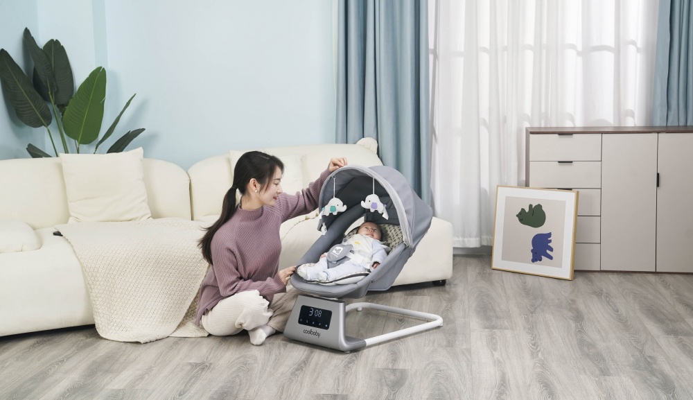 Кресло-качалка Coolbaby с LED дисплеем KDD-RS003D