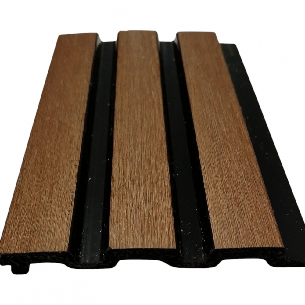 Реечная панель Walldeco полимерная 115x12x2900 мм дуб темный (D404-112 )