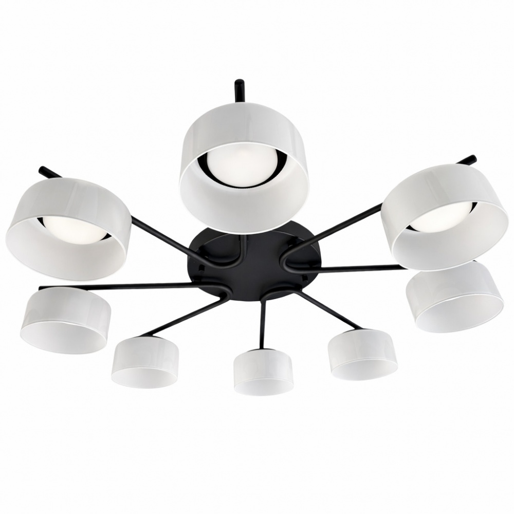 Люстра стельова LIGHT SET DUSHA MS228 8x12 Вт GX53 чорний/молочний
