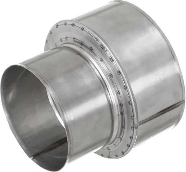 Переходник дымоходный 1 мм нерж Ф120+/160+ мм LIRA-LTD 