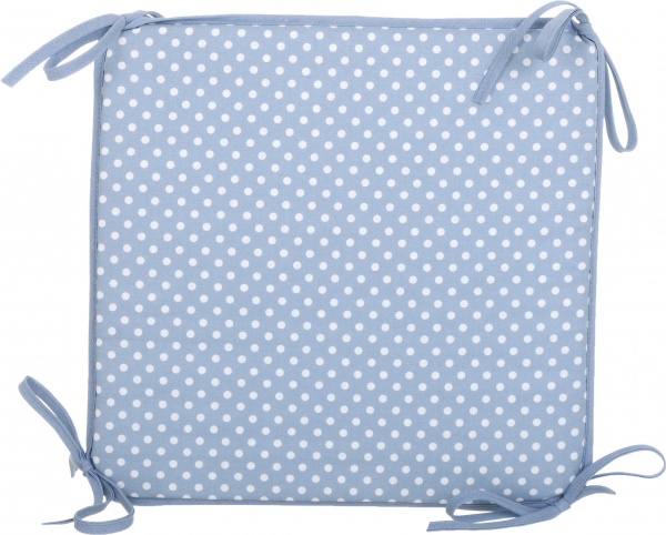 Подушка на табурет Joy голубой горошек 37х37х2 см