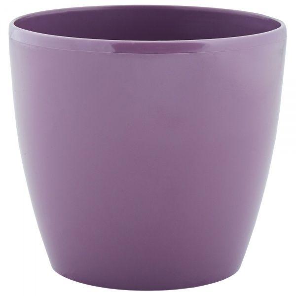 Горшок пластиковый Алеана Матильда 24х22 см круглый фиолетовый (113085) 