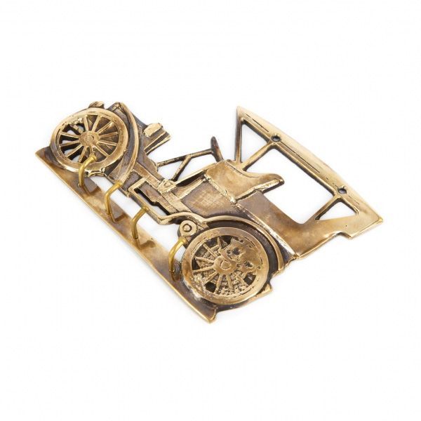 Вешалка с крючками Автомобиль 1086 12x18,5 см бронзовый 