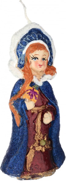 Новорічна декорація Свічка Снігуронька 5x4x11 см