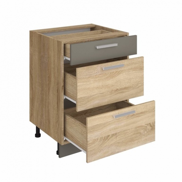 Тумба нижня Аліна Н 60/85 600х461 мм дуб сонома/лате/дуб сонома SOKME