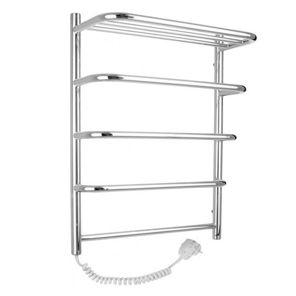 Полотенцесушитель электрический Laris Стандарт П5 500х660 с полкой Левое подключение 73207176