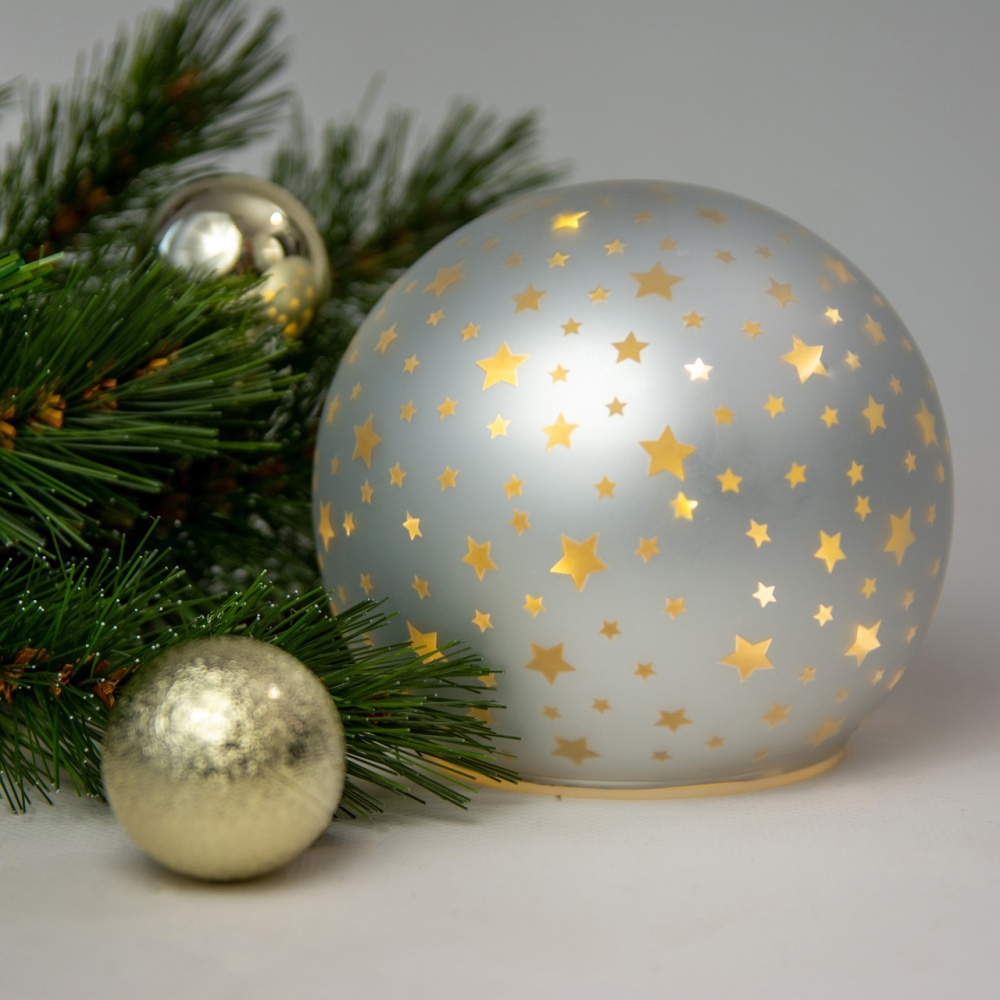 Ліхтар новорічний LED 12x11см білий