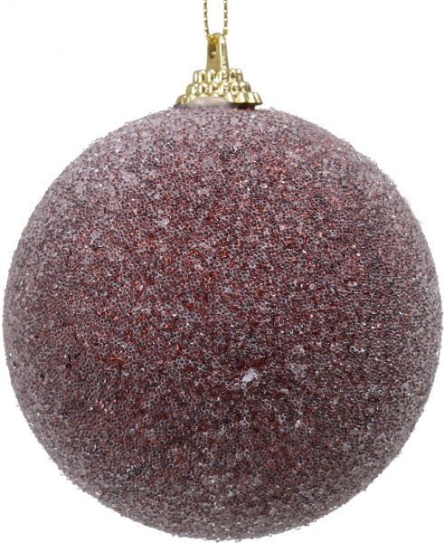 Елочная игрушка в форме шара с блестками и бусинками 8 см CAA130500 