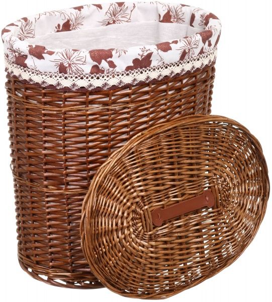Корзина плетеная с текстилем Tony Bridge Basket 51x37x56 см HQE18-4CD-1 