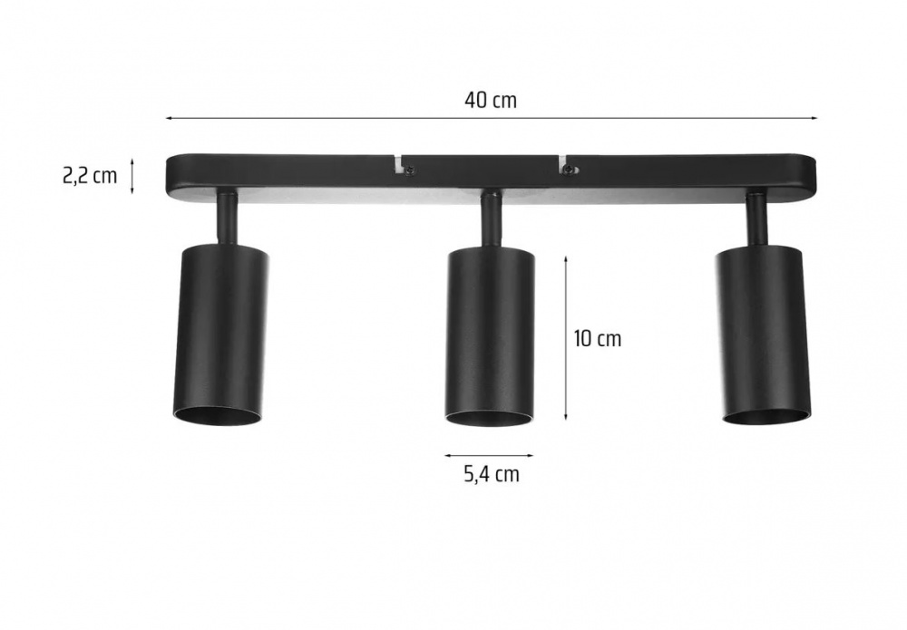 Спот Berger 3x40 Вт GU10 черный 4002-SL-3 Black & Gold