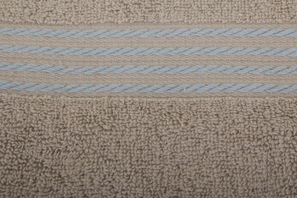 Рушник з бордюром 50x90 см кавовий Saffran 