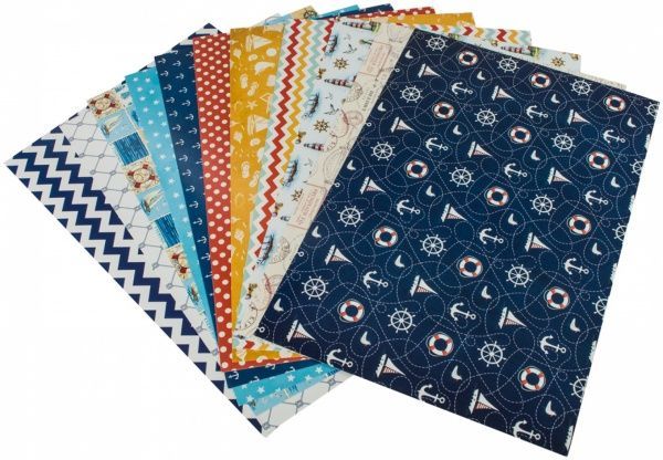 Набір дизайнерського картону для творчості 12 аркушів A4  21x29,7 см 250 г/м² Rosa Start