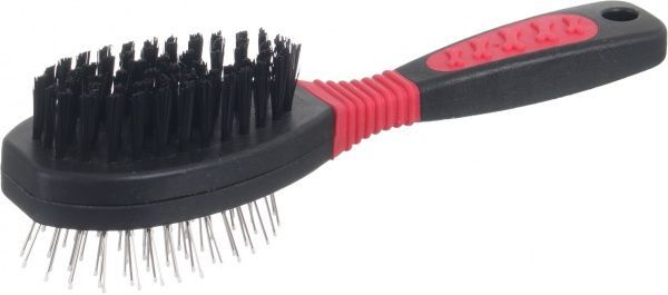 Расческа-щетка для животных двусторонняя 20x5 см в ассортименте