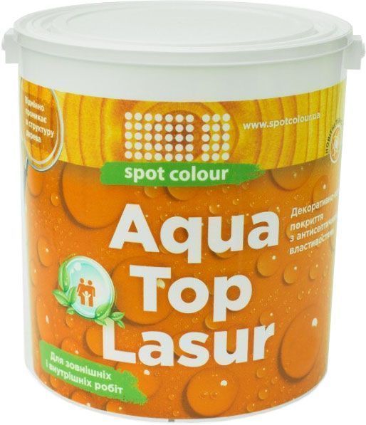 Лазур-антисептик Spot Colour Aqua Toplasur безбарвний шовковистий мат 2,5 л