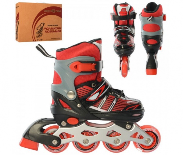 Роликові ковзани World Top Development розсувні A 4139-M-R р. 35-38 червоний