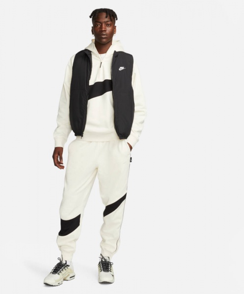 Джемпер Nike M NK SWOOSH FLC HZ HOODIE DX0566-113 р.S бежевий