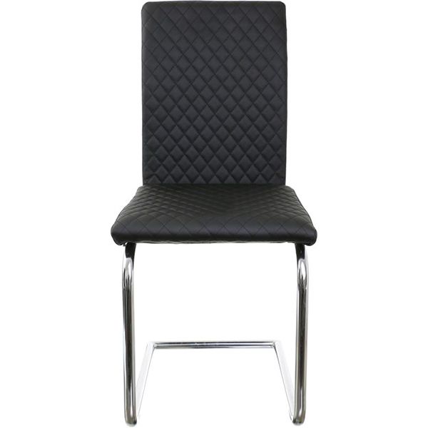 Стілець обідній Nowy Styl Glen II CF Chrome (BOX-2) (СН) Eco-30 хром/чорний