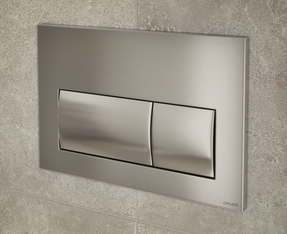 Комплект инсталляции Cersanit СЕТ C58 SYSTEM 40 механическая + подвесной унитаз MESTO глянцевый хром