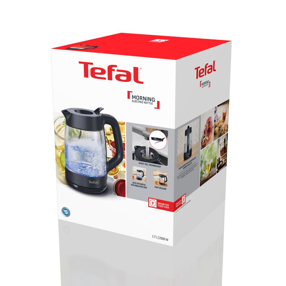 Електрочайник Tefal Morning Glass Kettle KO2G08E0
