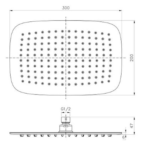 Верхний душ Imprese S300200SS6