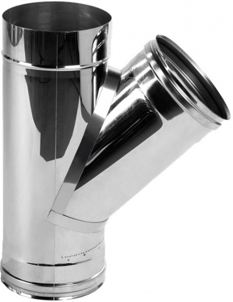 Тройник моно 0,8 мм нерж Ф180 мм 45°Versia-Lux 