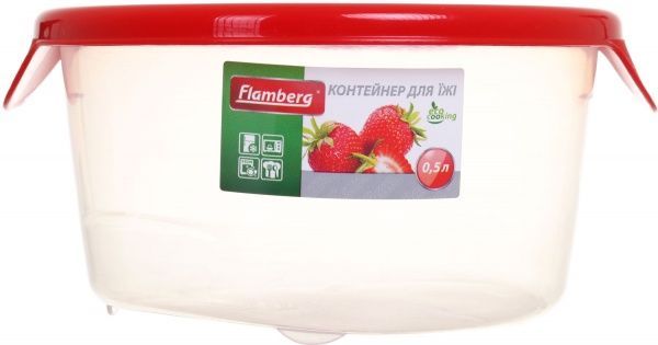 Контейнер для хранения 500 мл красный Flamberg
