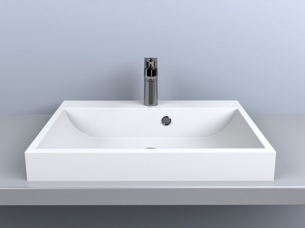 Умывальник мебельный Miraggio Varna 600 из искусственного мрамора 60x42 см 0000254