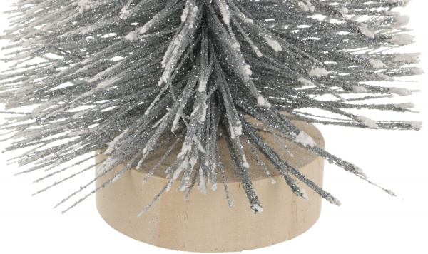 Елка декоративная настольная серебряная 15x40 см