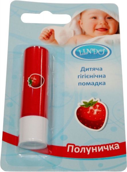 Помада гігієнічна Lindo Полуничка 4,5 г (4826721517728)