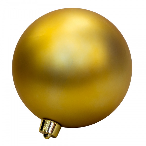 Куля новорічна Девілон 30 см, мат, пластик (034383) 300 мм золотий 34383