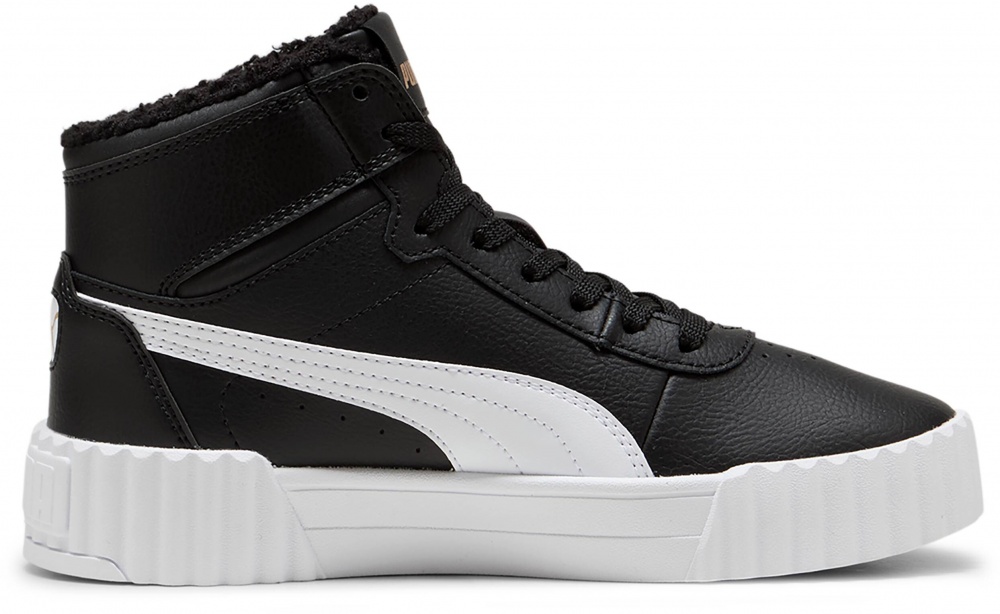 Кроссовки для девочек демисезонные Puma Carina 3.0 Mid WTR Jr 40358001 р.37,5 черные
