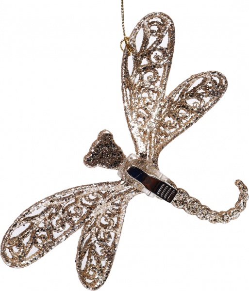 Декоративная подвеска Global Treasure Стрекоза 4 см белый EPI-P141202